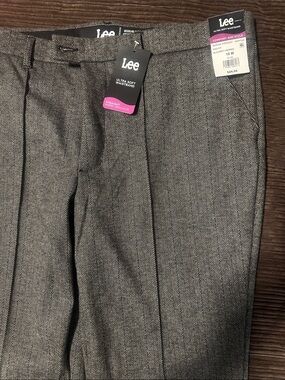 Lee Women's Straight Leg Pants in Gray Herringbone